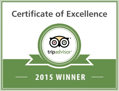 2015 TripAdvisor® Certificate of Excellence
